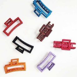 Acrylic Matte Bauble Hair Claw-Rectangle