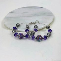 Beaded Acrylic Hoop Earrings | Gameday Accessories