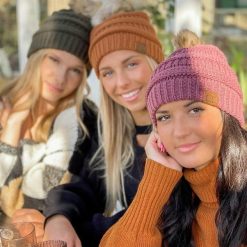 CC Beanie Fur Pom-Pom Beanie Hats