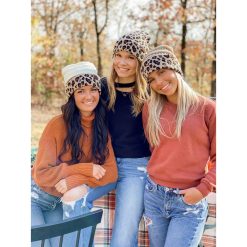 CC Beanie Leopard Print Beanie Hats