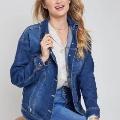 Drop Shoulder Boyfriend Denim Jacket