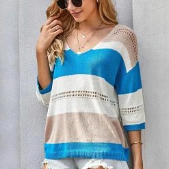 Grace Casual Loose Knit Sweater Mature Women's Clothing Boutique