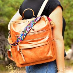 Convertible Backpack Purse – Adjustable & Vegan Leather