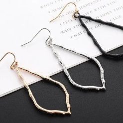 Hollow Waterdrop Dangle Earrings Jewelry