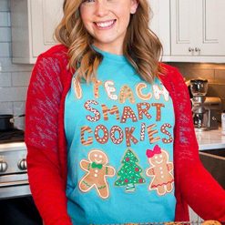I Teach Smart Cookies Christmas T-Shirt | Teacher Graphic Tops
