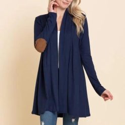Jacqueline Cardigan with Suede Patches Outerwear