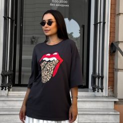 Rolling Stones '89 Distressed Tongue Band Tee