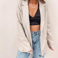 Sloane Faux Leather Blazer