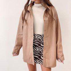 Rebecca Leather Shacket