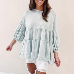 Riviera Top – Light Blue
