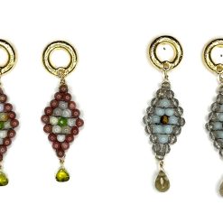 Hand Woven Diamond Shaped Earring